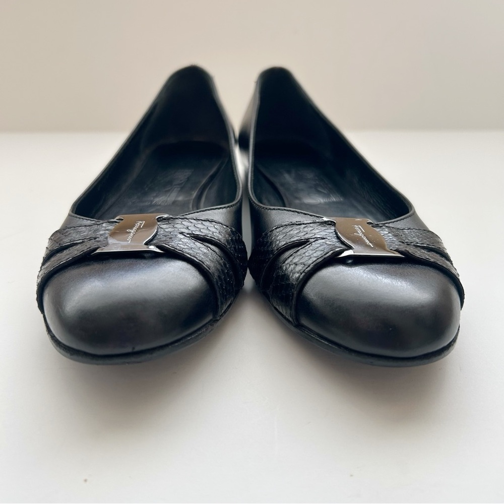 Salvatore Ferragamo Riola black Ballerina Flats Size 8.5 2A